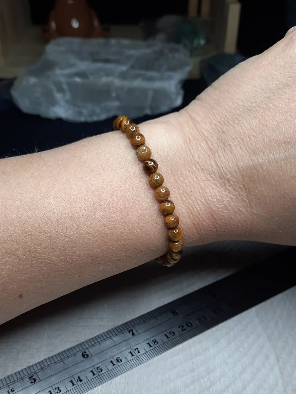 #7- 6mm Natural Tiger’s Eye 8-Inch Bead Strand